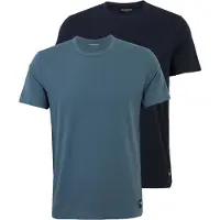 Emporio Armani Emporio Armanitil mænd. EM000391_AF20673 Sæt med 2 T-shirts Essential Logolabel blå, navy (S), Afslappet, Bomuld, Korte ærmer