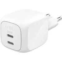 Belkin BoostCharge 50W Dual USB-C PD Wall Charger with PPS - White