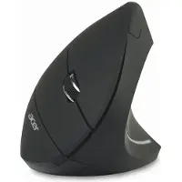 Acer - mouse - vertical - 2.4 GHz - black - Mus - Optisk - 6 knapper - Sort