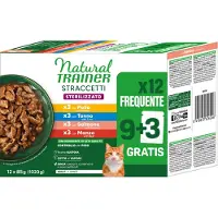 NATURAL TRAINER Stracceti Adult Sterilised Strips i Sauce 24 x 85 g - Mixpakke (4 varianter)