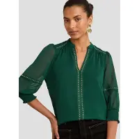 Love & roses Bluse smaragd
