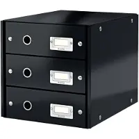 Leitz Skuffekabinet A4 Click&Store med 3 skuffer sort