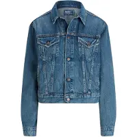 Ralph Lauren Polo Ralph Laurentil kvinder. 211969408001 Truckerjakke i blå denim (S), Casual, Bomuld