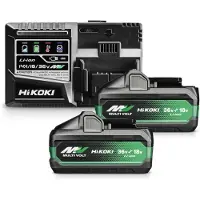 HiKOKI BATTERI 36 V 2,5 Ah BSL36A18X 2 stk. + OPLADER UC18YSL3 WHZ