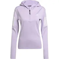 Adidas Dame Own The Run Vinteriserede Løbe Hættetrøje Halv lynlås Powder Plum