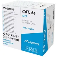 Lanberg - Bulkkabel - 100 m - 5.2 mm - UTP - CAT 5/5e - solid - grå