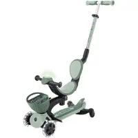 Globber paspirtukas Go Up Baby Lights 360, 3in1, pastelinis žalias, 844-104