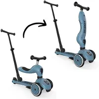 Scoot & Ride Highwaykick 1 Push&Go - Steel - - OneSize - Løbecykel