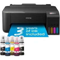 Epson EcoTank L1230 - Printer - farve - blækprinter - ITS - A4/Legal - 5760 x 1440 dpi - op til 10 spm (mono) / op til 5 spm (farve) - kapacitet: 100 ark - USB - sort