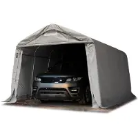 TOOLPORT 3,3x4,8m, Garagetelt, PRIMEtex-PVC-teltdug, mørkegrøn, med statikpakke (beton undergrund)