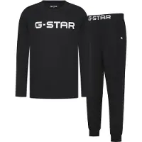 G-Star Pyjamas lang 'Stone' sort / hvid