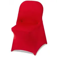 Vevor 50 stk. røde stolebetræk, polyester spandex stolebetræk, strækbare slipbetræk til bryllupsfest, spisestue, banket, flad front, passer til stolemål op til 17,72 x 18,11 x 30,31 tommer