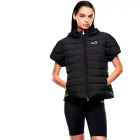 Emporio Armani EA7til kvinder. 7W000477_AF12476 Core Lady foldbar jakke sort (M), Casual, Sport, Multisport, Polyester, Uden ærmer/stropper
