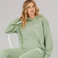 Bench Dame Riddy Oversized Hættetrøje Sage Green
