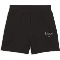 Puma Essentials Script High-Waist 5" Shorts Women, Women, Black, XL