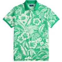 Ralph Lauren Polo Ralph Laurentil mænd. 710B13529001 Poloshirt med tropisk piqué Custom Slim Fit grøn (M), Casual, Bomuld, Korte ærmer