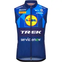 Santini Lidl-Trek Replica Race vindvest - Dark Blue/Yellow - XS - Cykeltilbehør