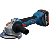 Bosch Powertools Akku-Winkelschleifer GWS 18V-8 Professional, 18Volt (blau/schwarz, 2x Li-Ionen Akku 5,0Ah, in L-BOXX)
