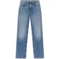 BOSS Højtaljede jeans med regular fit i blå kraftig denim