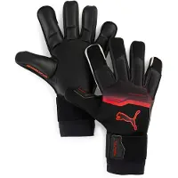 Puma ULTRA Ultimate Hybrid Goalkeeper Gloves, Accessories, Black/Glowing Red, 9.5