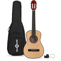 Gear4Music Junior 1/2 Klassisk Guitarpakke Naturlig fra
