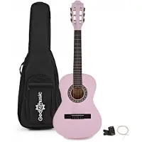 Gear4Music Junior 1/2 Klassisk Guitarpakke Pink fra