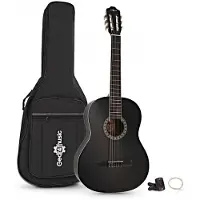 Gear4Music Klassisk Guitarpakke Sort fra