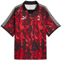Puma Milan Fodboldtrøje King Retro - Rød/Sort, størrelse Large