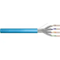 Digitus Professional - Installationskabel - 100 m - 7.2 mm - U/FTP - simplex - CAT 6a - IEEE 802.5/IEEE 802.3 - halogenfri, solid - lyseblå, RAL 5012