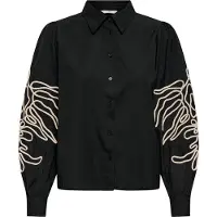 JDY Bluse 'JDYARIELLE' creme / sort