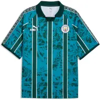Puma Manchester City Fodboldtrøje King Retro - Blå/Blå - , størrelse Small