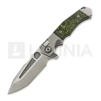 Andre de Villiers Ronin BL Satin foldekniv, Green/Black Fat Carbon