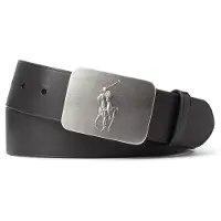 Ralph Lauren Polo Ralph Laurentil mænd. 405761965001 Læderbælte 1 5/8 sort (34), Casual