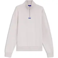 HUGO Neeler 10249110 Blue Halv Lynlås Sweatshirt
