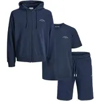 Jack & Jones Joggingdragt 'JJCOLLEGE' navy / hvid