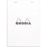 Rhodia Notepad No16 A5 Squared - White 6 " X 8 1/4 " (16201c)