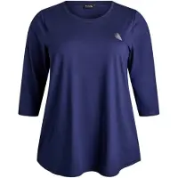 ACTIVE By Zizzi Funktionsbluse 'Abasic One' navy / hvid