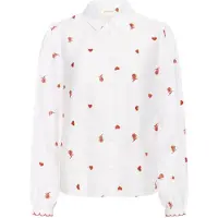 Cream Bluse 'CRJeanne' rød / hvid