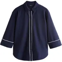 Next Bluse navy / hvid