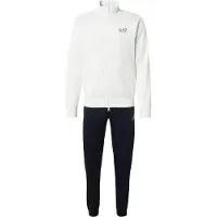 EA7 EA7til mænd. 8NPV65_PJHCZ Core Identity hvidt sæt (S), Casual, Sport, Polyester, Lange ærmer