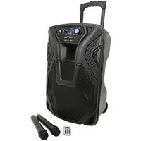 Qtx Busker 12 PA with VHF Mics Media Player & Bluetooth