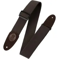 Levys Leathers MSSC8-BRN 2" Cotton Guitar Guitar Strap Brown
