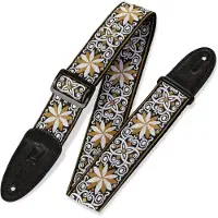 Levys Leathers M8HT-13 2" Hootenanny Guitar Strap Yellow Flower