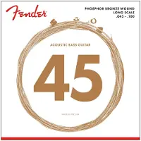 Fender 8060 Phosphorbronze Strenge til Akustisk basguitar med Lang Skala 45-100