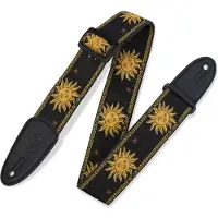 Levys Leathers MPJG-SUN-BLK Jacquard Sun Polyester Strap Black