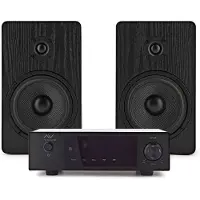 AVCOM Solid State Amplifier with Passive Speakers Black