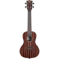 Kala KA-EBY-C Striped Ebony Acoustic Concert Ukulele Satin