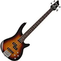 Gear4Music Chicago Short Scale Basguitar fra Sunburst