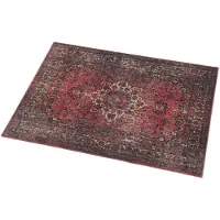 Drum N Base Vintage Persian Pedal & Amp Series Rug Original Red 80cm x 60cm