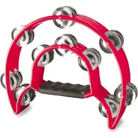 Stagg Cutaway Tambourine 20 Jingles Red